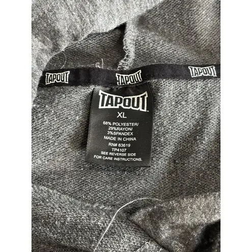 Tapout Gray Camo Long Sleeve Hood Top Kangaroo Pocket Size XL Logo