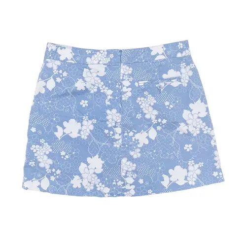 Lady Hagen  Golf Skort Athletic Skirt with Shorts Light Blue Floral Print Size 10