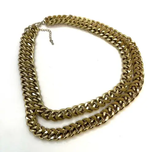 Gold tone cord wrapped necklace