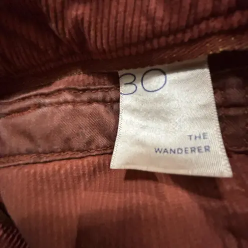 Pilcro The Wanderer Corduroy Carpenter Pants Rust Wide Wale Utility Size 30