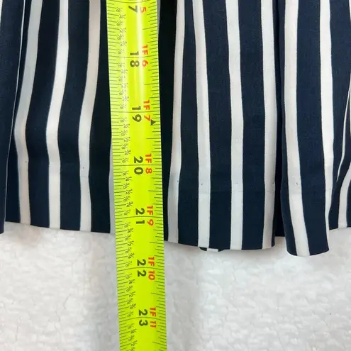 J. Crew Womens Nautical Midi Skirt Size 0 Mercantile Striped Pleated Blue White