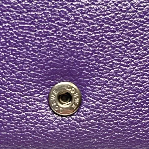 Loewe Purple Bifold Continental Wallet w/ Anagram - Preowned