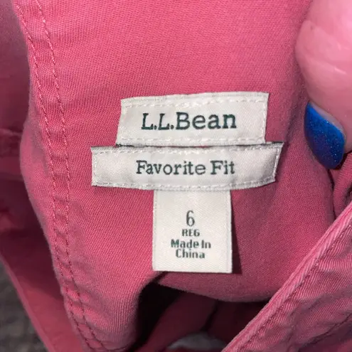 L.L.Bean  Favorite cargo mini skirt womens size 6 pink gorpcore denim pockets Jean