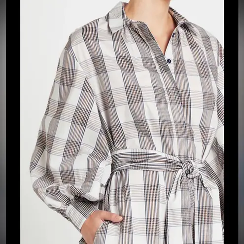 Baum und Pferdgarten LONG LANTERN SLEEVE AUBREE SHIRTDRESS WITH BELT SIZE M Blue