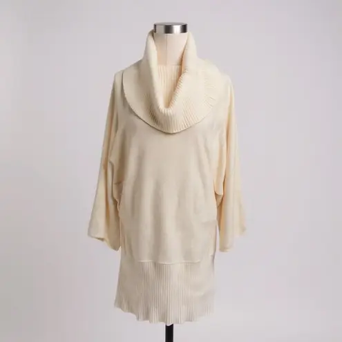 Laundry by Shelli Segal  Ivory cowl neck dolman sleeve sweater Size SMALL