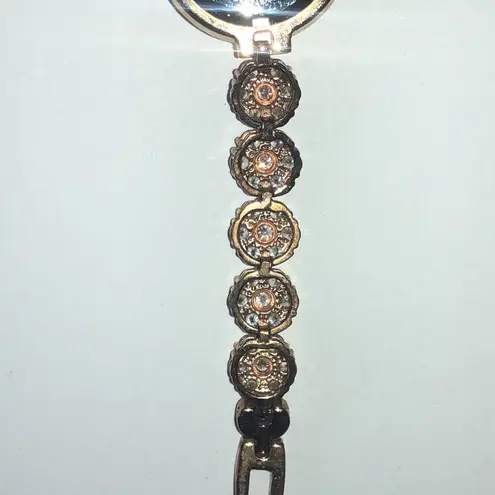 Burgi Ladies Diamond Dial BUR139RG Crystal CZ Rhinestone Rose Gold Tone Watch White