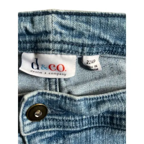 D&Co. Denim & Company ankle jeans size 22WP Blue