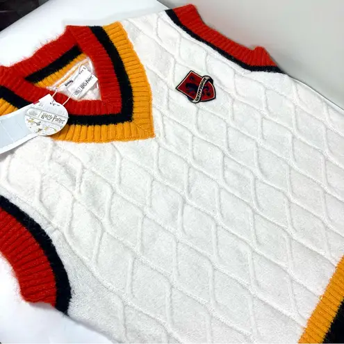 NWT Harry Potter Warner Bros. Hogwarts Womens Sweater Vest Cream