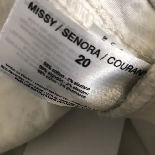 Sofia Vergara Rosa Curvy High Waist Python Ankle Jean Sz. 20 White Print Stretch