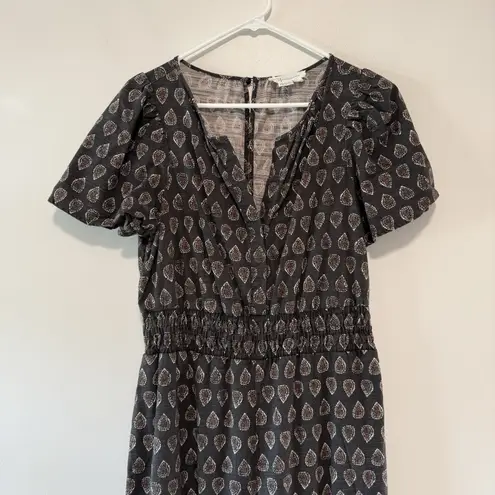 Anthropologie  Somerset Cropped Wide Leg Short Sleeve Paisley Printed Jumpsuit