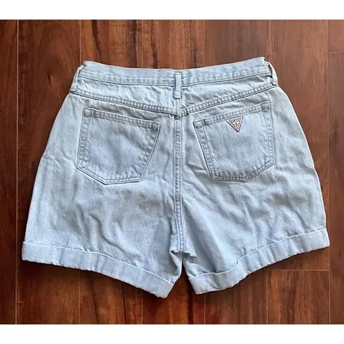 Guess Vintage  USA high waisted cuffed roll-up mom shorts 80's 90's size 34 Tag 4