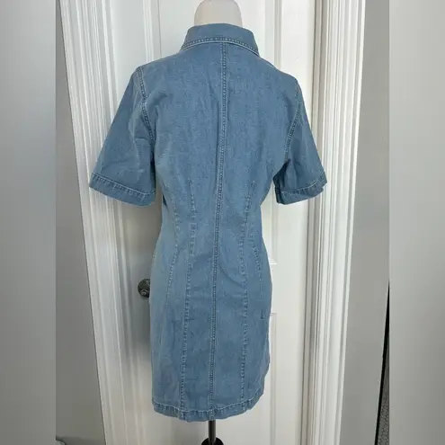 Madewell Denim Seamed Mini Shirtdress in Palermo Wash NWOT