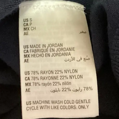 Charter Club  Women's Blue Long Sleeve Crew Neck Button Up T-shirt Tee Top Sz M