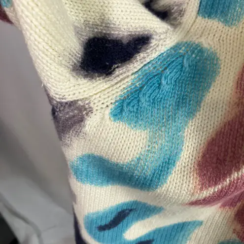 Sun Stone Womens Cardigan Sweater Medium Open Front Tie Dye Knit Cotton Clean - Image 4