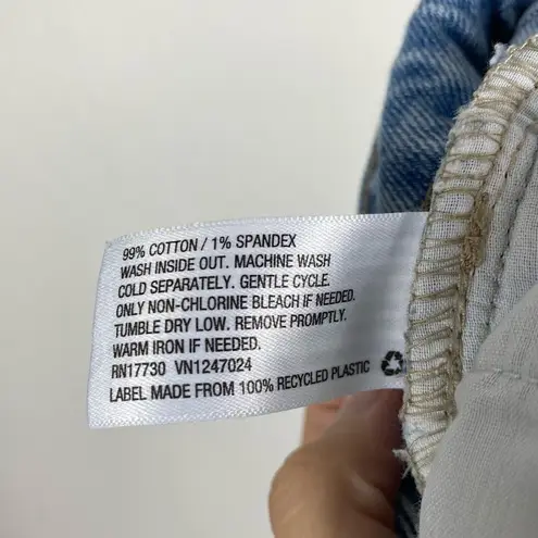 Wild Fable  Light Wash Destroyed High Rise Mom Jean