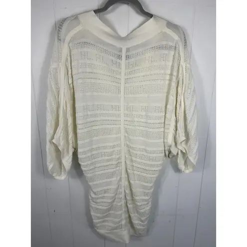 Herve Leger Marian Knit Cover Up in Alabaster. Size XS/S