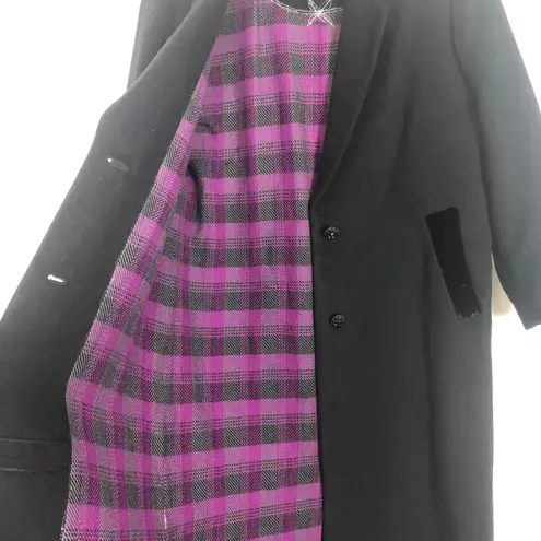 Liz Park Boutique Vintage Black Trench Coat Size Medium