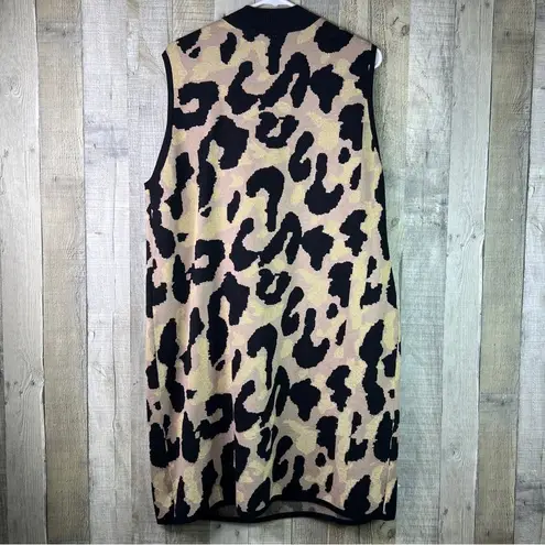 Planet Gold Plus Size 3X Animal Print Sleeveless Cocktail Party Sweater Dress