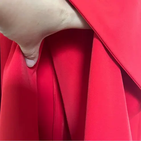 Eliza J Maxi Formal Elegant One Shoulder Red Maxi Side Zipper Dress Size 8