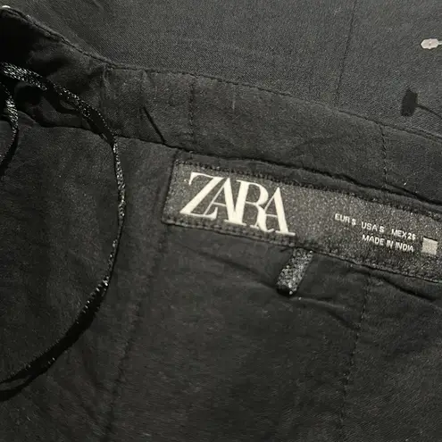 ZARA NWOT  QUILTED EMBROIDERED Metallic Sequence Waistcoat Blazer  Coat