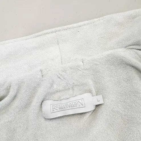 Restoration Hardware Signature Spa Robe Unisex Gray White Loungewear Size Large