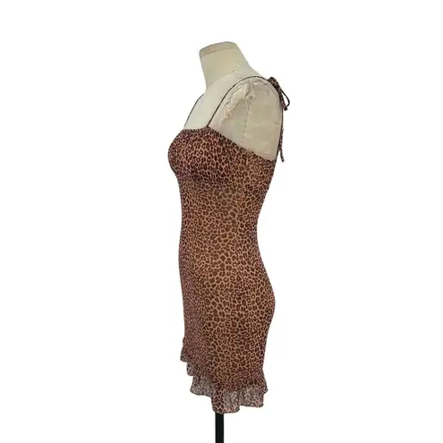 Tiger Mist  Mona Leopard Print‎ Mini Dress Size Small