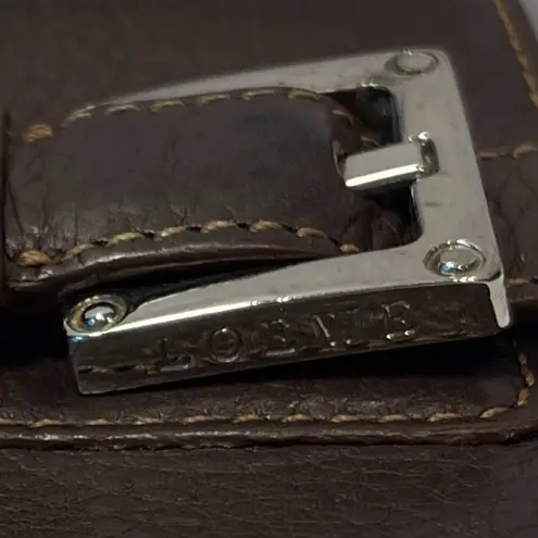 Loewe Vintage Brown Grained Calfskin Leather Compact Wallet - Preowned