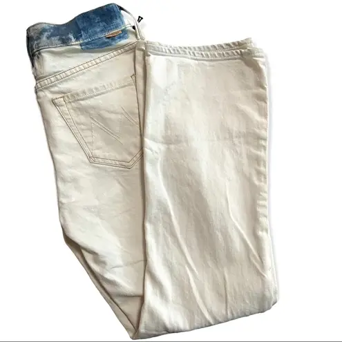 NWT MOTHER Superior Dutchie Ankle in Dante's Garden White Size 25