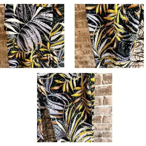 Jules & Leopold Jules Leopold Pant SP Small Petite Pull On Ankle Black White Gold Leave…