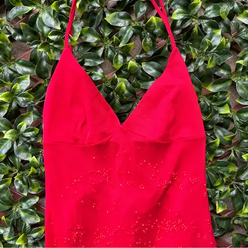 Chic Backless Red Dress Size M