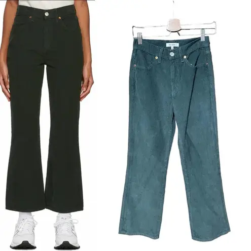 RE/DONE 70s Loose Flare Green Corduroy Jeans Size 25