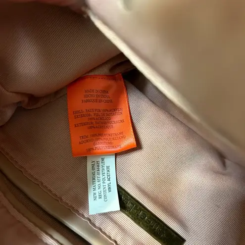 Street Level Pink Furry Shoulder Purse Hand Bag Drawstring Closure