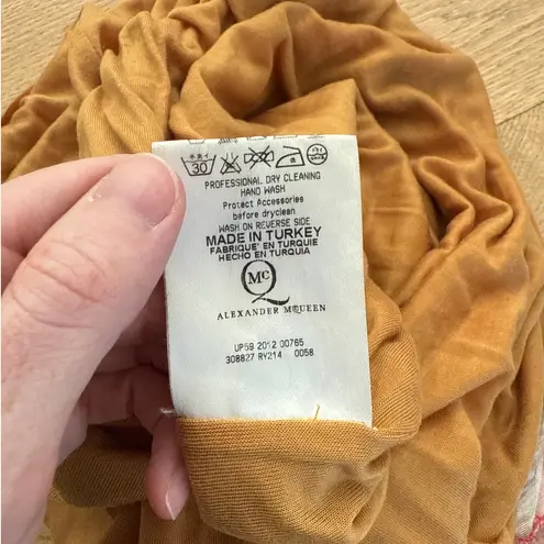 Alexander McQueen Midi Dress McQ Floral Racer Back Size S Orange Red Pink Green