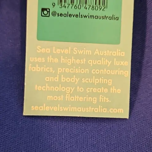 💕SEA LEVEL💕 Eco Essentials Keyhole Halter One Piece Swimsuit Cobalt Blue 6 NWT