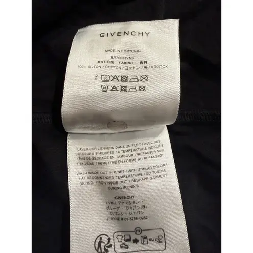 Givenchy Mock Neck Short Sleeve Top Black G Logo Women's Size S