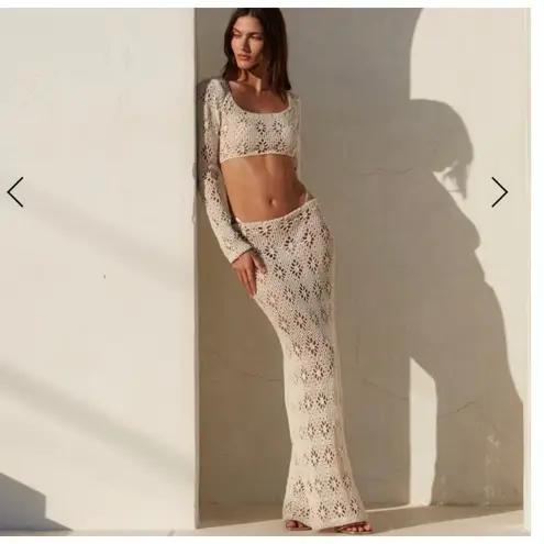 Delfi Collective Layla Crochet Set White size Small