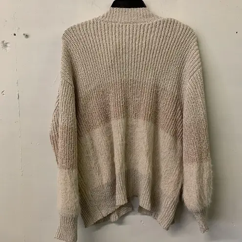 All in Favor Size Small Multicolor Striped Open Front Oversized Cardigan Sweater