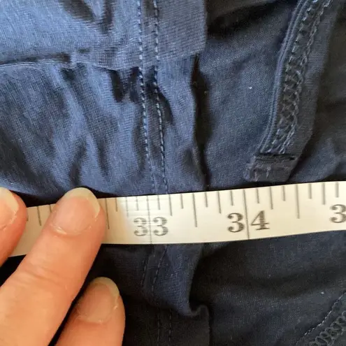 Michael Lauren ML-8079-RSN Noel L/S V Neck Dress w/Drawstring Size XS Navy (C20)