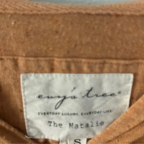 Anthropologie  Evy's Tree The Natalie Ruched Zip-Up Hoodie - Tan Orange Small