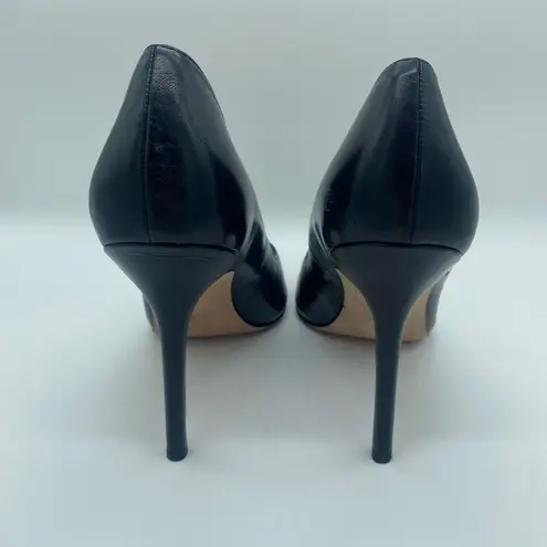 Veronica Beard Lisa Black Leather Pointed Toe Pumps Heels Women's size 10