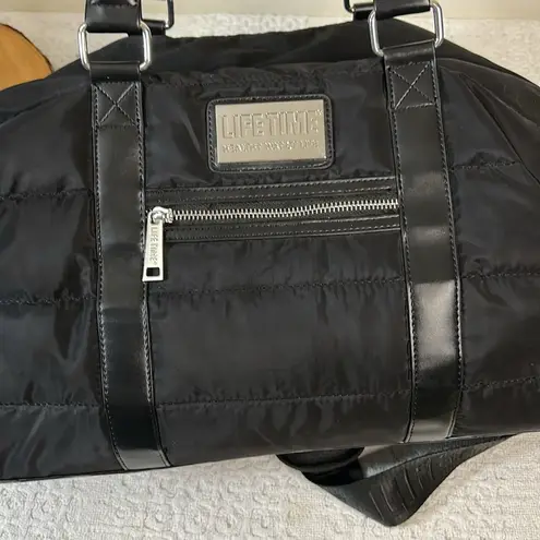 Lifetime Black Quilted Nylon Duffel / Athletic Bag with shoulder strap unisex