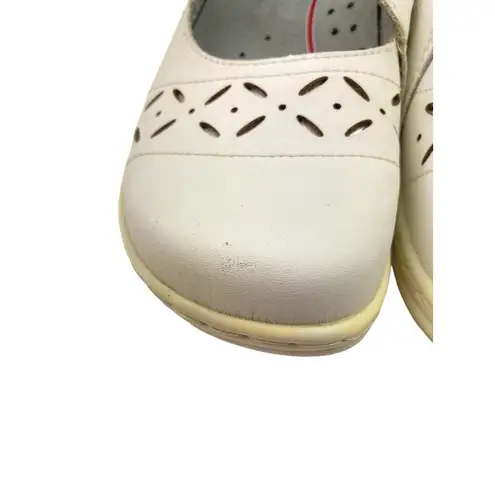 *Klogs Womens Shoes Size 7M White Leather Mary Jane Comfort Nurse Professional