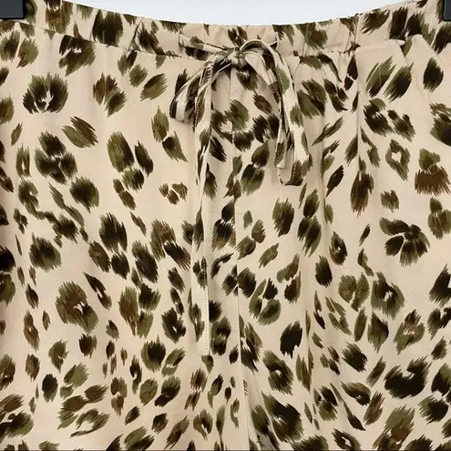 Heartloom New Leopard Animal Print Pull On Soft Shorts Miena Khaki
