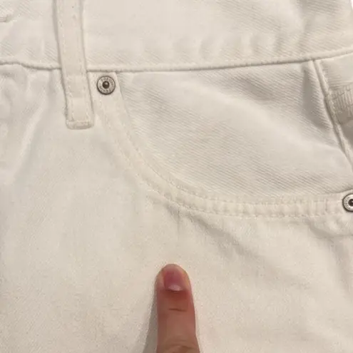 Aritzia Denim Forum '90s Halle Skirt White Denim Size 28 Y2K Slit Midi Skirt Size M