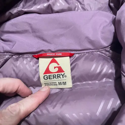 Gerry Women's Purple Light Weight Quilted Full Zip Hooded Jacket Sz M Outdoors Size M