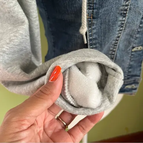 fleece lined denim jacket Blue