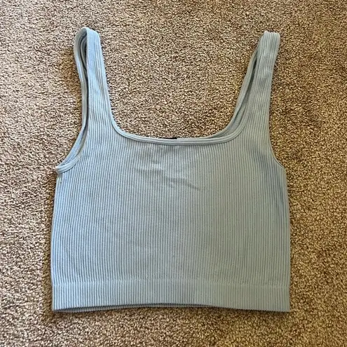 ZARA blue cropped tank