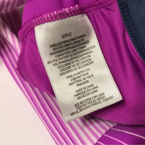 Free Country swimwear padded striped tankini top women’s size small 4-6