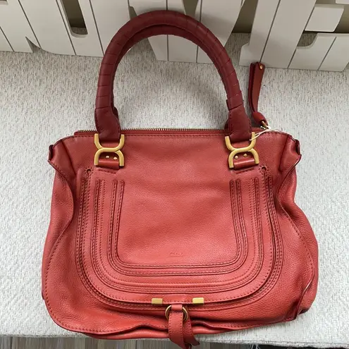 Chloé Chloe Marcie handbag in tan/brass/faded rose