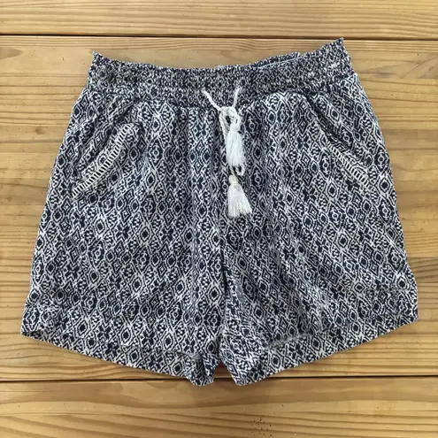 Briggs New York High Waist White and Blue Shorts